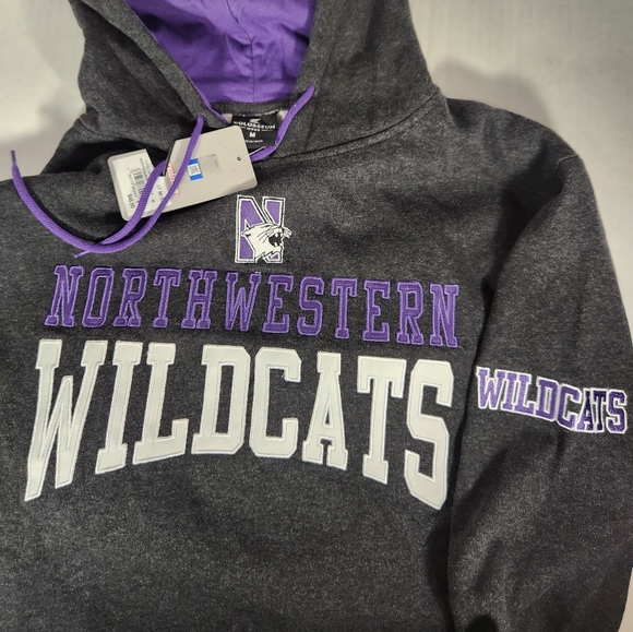NWT Men's Northwestern Wildcats Colosseum Volume Hoodie - Picture 2 of 4